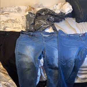 Three pairs of jeans size 24